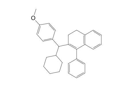 3-(Cyclohexyl(4-methoxyphenyl)methyl)-4-phenyl-1,2-dihydronaphthalene