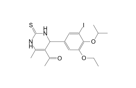 1-[4-(3-ethoxy-5-iodo-4-isopropoxyphenyl)-6-methyl-2-thioxo-1,2,3,4-tetrahydro-5-pyrimidinyl]ethanone