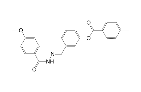 3-{(E)-[2-(4-methoxybenzoyl)hydrazono]methyl}phenyl 4-methylbenzoate