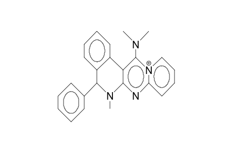 5-Phenyl-5,6-dihydro-6-methyl-12-dimethylamino-6,7-diaza-11a-azonia-benz(A)anthracene cation