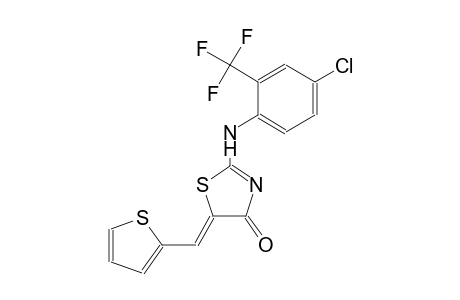 (5Z)-2-[4-chloro-2-(trifluoromethyl)anilino]-5-(2-thienylmethylene)-1,3-thiazol-4(5H)-one