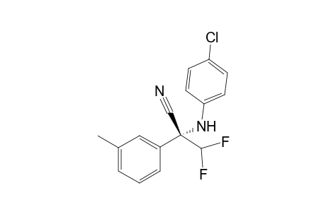 (R)-2-((4-chlorophenyl)amino)-3,3-difluoro-2-(m-tolyl)propanenitrile