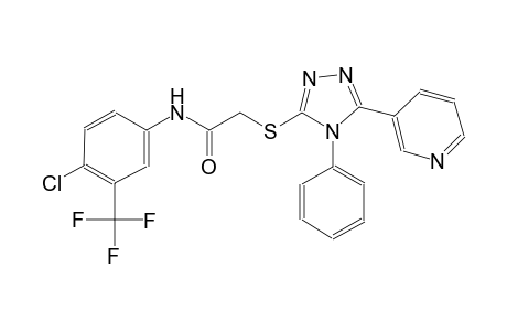 N-[4-chloro-3-(trifluoromethyl)phenyl]-2-{[4-phenyl-5-(3-pyridinyl)-4H-1,2,4-triazol-3-yl]sulfanyl}acetamide