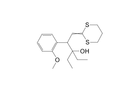 1-(1,3-dithian-2-ylidene)-3-ethyl-2-(2-methoxyphenyl)pentan-3-ol