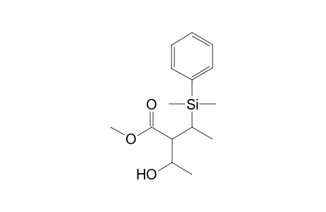 Methyl (2RS,3SR)-3-dimethyl(phenyl)silyl-2-[(SR)-1-hydroxyethyl]butanoate