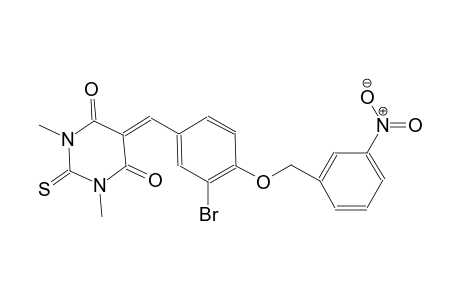 5-{3-bromo-4-[(3-nitrobenzyl)oxy]benzylidene}-1,3-dimethyl-2-thioxodihydro-4,6(1H,5H)-pyrimidinedione