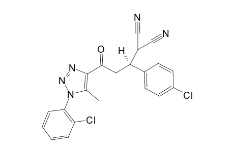 (S)-2-(1-(4-chlorophenyl)-3-(1-(2-chlorophenyl)-5-methyl-1H-1,2,3-triazol-4-yl)-3-oxopropyl)malononitrile