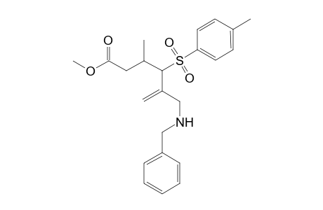 Methyl threo-5-[(Benzylamino)methyl]-3-methyl-4-tosyl-5-hexenoate