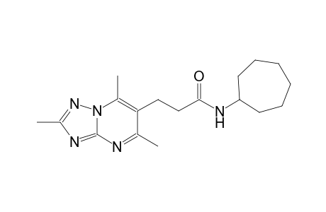 [1,2,4]triazolo[1,5-a]pyrimidine-6-propanamide, N-cycloheptyl-2,5,7-trimethyl-