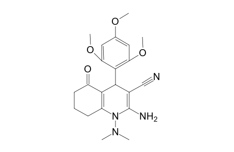 2-Amino-1-(dimethylamino)-5-oxo-4-(2,4,6-trimethoxyphenyl)-1,4,5,6,7,8-hexahydro-3-quinolinecarbonitrile