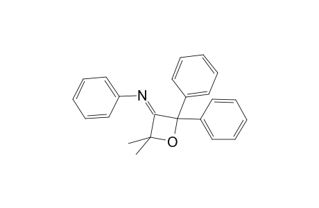 Benzenamine, N-(2,2-dimethyl-4,4-diphenyl-3-oxetanylidene)-