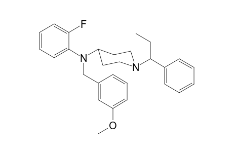 N-2-Fluorophenyl-N-3-methoxybenzyl-1-(1-phenylpropyl)piperidin-4-amine