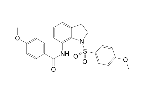 4-Methoxy-N-[1-(4-methoxy-benzenesulfonyl)-2,3-dihydro-1H-indol-7-yl]-benzamide