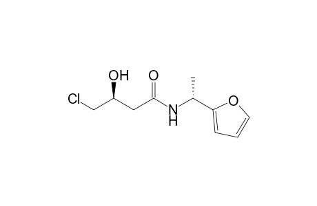 (3S)-4-chloranyl-N-[(1R)-1-(furan-2-yl)ethyl]-3-oxidanyl-butanamide