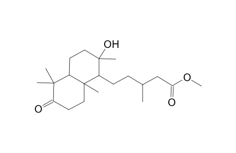 1-Naphthalenepentanoic acid, decahydro-2-hydroxy-.beta.,2,5,5,8a-pentamethyl-6-oxo-, methyl ester, [1S-[1.alpha.(S*),2.beta.,4a.beta.,8a.alpha.]]-