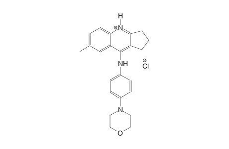 1H-cyclopenta[b]quinolinium, 2,3-dihydro-7-methyl-9-[[4-(4-morpholinyl)phenyl]amino]-, chloride