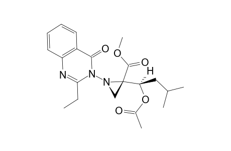 Methyl 1-(2-ethyl-4-oxoquinazolin-3-yl)-2-(1-acetoxy-3-methylbutyl)aziridine-2-carboxylate