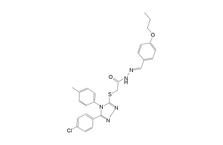 acetic acid, [[5-(4-chlorophenyl)-4-(4-methylphenyl)-4H-1,2,4-triazol-3-yl]thio]-, 2-[(E)-(4-propoxyphenyl)methylidene]hydrazide