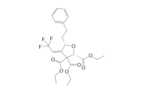 cis-Triethyl 5-(2-phenylethyl)-4-(2,2,2-trifluoroethylidene)tetrahydrofuran-2,3,3-tricarboxylate