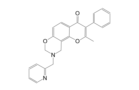 4H,8H-pyrano[2,3-f][1,3]benzoxazin-4-one, 9,10-dihydro-2-methyl-3-phenyl-9-(2-pyridinylmethyl)-