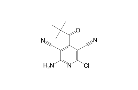 2-Amino-6-chloro-4-(2,2-dimethylpropanoyl)pyridine-3,5-dicarbonitrile