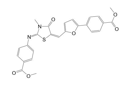 methyl 4-{[(2Z,5E)-5-({5-[4-(methoxycarbonyl)phenyl]-2-furyl}methylene)-3-methyl-4-oxo-1,3-thiazolidin-2-ylidene]amino}benzoate