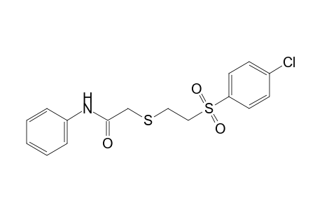 2-{{2-[(p-chlorophenyl)sulfonyl]ethyl}thio}acetanilide