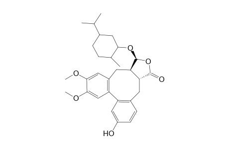 (-)-(3S,3aR,13aR)-10-Hydroxy-3-(2-menthyloxy)-6,7-dimethoxy-3a,4,13,13a-tetrahydro-1H,3H-dibenzo[4,5:6,7]cycloocta[1,2-c]furan-1-one