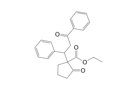 Ethyl 2-oxo-1-(1,3-diphenyl-3-oxopropyl)cyclopentanecarboxylate