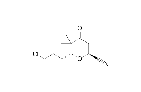 (2S,6R)-6-(3-chloranylpropyl)-5,5-dimethyl-4-oxidanylidene-oxane-2-carbonitrile