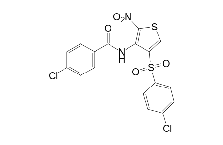 p-chloro-N-{4-[(p-chlorophenyl)sulfonyl]-2-nitro-3-thienyl}benzamide