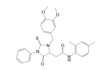2-[3-(3,4-dimethoxybenzyl)-5-oxo-1-phenyl-2-thioxo-4-imidazolidinyl]-N-(2,4-dimethylphenyl)acetamide