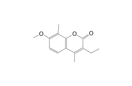3-ethyl-7-methoxy-4,8-dimethyl-2H-chromen-2-one