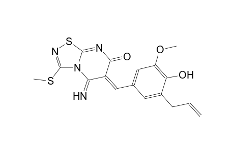 (6Z)-6-(3-allyl-4-hydroxy-5-methoxybenzylidene)-5-imino-3-(methylsulfanyl)-5,6-dihydro-7H-[1,2,4]thiadiazolo[4,5-a]pyrimidin-7-one