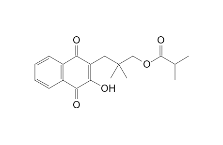 3-(1,4-Dihydro-2-hydroxy-1,4-dioxonaphthalen-3-yl)-2,2-dimethylpropyl Isobutyrate