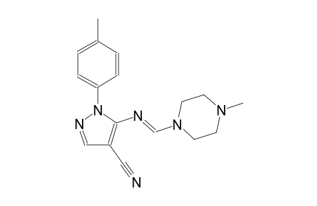 1-(4-methylphenyl)-5-{[(E)-(4-methyl-1-piperazinyl)methylidene]amino}-1H-pyrazole-4-carbonitrile