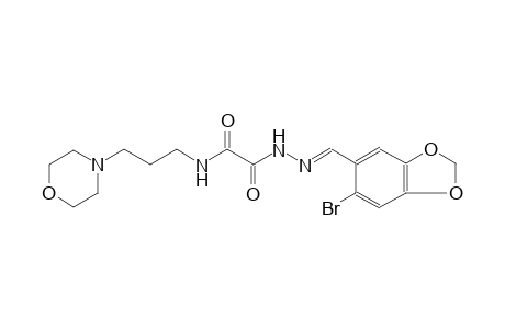 2-{(2E)-2-[(6-bromo-1,3-benzodioxol-5-yl)methylene]hydrazino}-N-[3-(4-morpholinyl)propyl]-2-oxoacetamide
