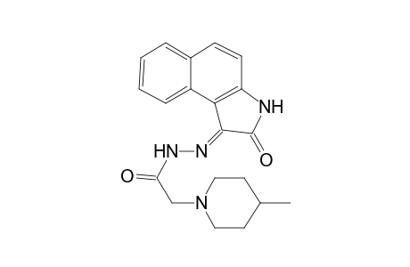 (4-Methyl-piperidin-1-yl)-acetic acid, (2-oxo-2,3-dihydro-benzo[e]indol-1-ylidene)- hydrazide