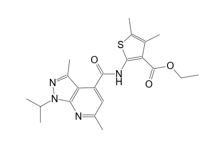 ethyl 2-{[(1-isopropyl-3,6-dimethyl-1H-pyrazolo[3,4-b]pyridin-4-yl)carbonyl]amino}-4,5-dimethyl-3-thiophenecarboxylate
