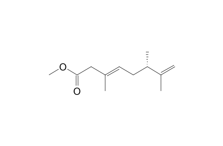 Methyl (6S,3E)-3,6,7-trimethylocta-3,7-dienoate