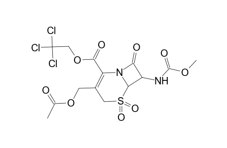 2,2,2-Trichloroethyl 3-[(acetyloxy)methyl]-7-[(methoxycarbonyl)amino]-8-oxo-5-thia-1-azabicyclo[4.2.0]oct-2-ene-2-carboxylate 5,5-dioxide