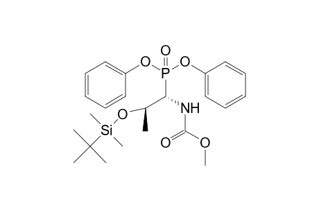 diphenyl (1S,2R)-2-{[(t-butyl)dimethylsilyl]oxy-1-[(methoxycarbonyl)amino]propyl}phosphonate
