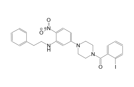 5-[4-(2-iodobenzoyl)-1-piperazinyl]-2-nitro-N-(2-phenylethyl)aniline