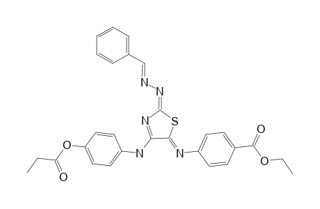 2-(BENZYLIDENAMINO)-IMINO-4-(4-CARBETHOXYPHENYLAMINO-5-(4-CARBETHOXYPHENYLIMINO)-DELTA(3)-THIAZOLIN