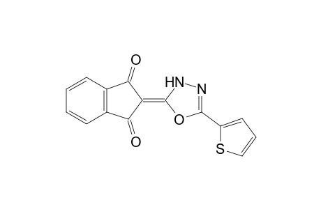 2-(5-(Thiophen-2-yl)-1,3,4-oxadiazol-2-(3H)-ylidene)-1Hindene-1,3-(2H)-dione