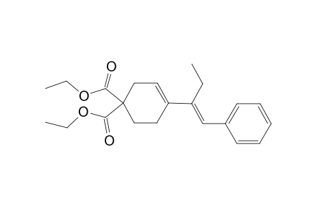 Diethyl (E)-4-(1-phenylbut-1-en-2-yl)cyclohex-3-ene-1,1-dicarboxylate