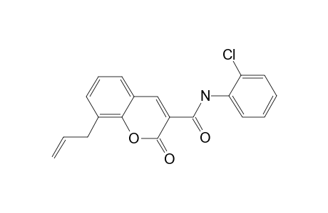 2H-Chromene-3-carboxamide, 8-allyl-2-oxo-N-(2-chlorophenyl)-