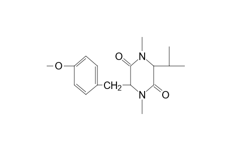 1,4-DIMETHYL-3-ISOPROPYL-6-(p-METHOXYBENZYL)-2,5-PIPERAZINEDIONE