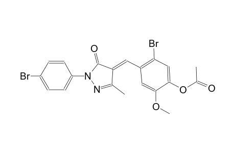 5-bromo-4-{(E)-[1-(4-bromophenyl)-3-methyl-5-oxo-1,5-dihydro-4H-pyrazol-4-ylidene]methyl}-2-methoxyphenyl acetate