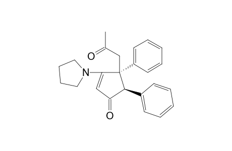 4-Acetonyl-4,5-trans-diphenyl-3-pyrrolidino-cyclopent-2-en-one